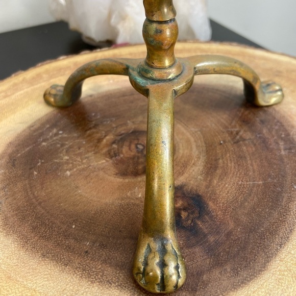 Vintage Brass Candelabra  with Figurine Design Elegant Decorative Piece - Picture 5 of 13